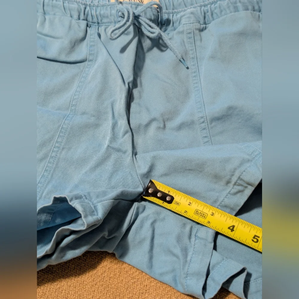 J Crew Blue Tie Waist Cotton Women's Shorts